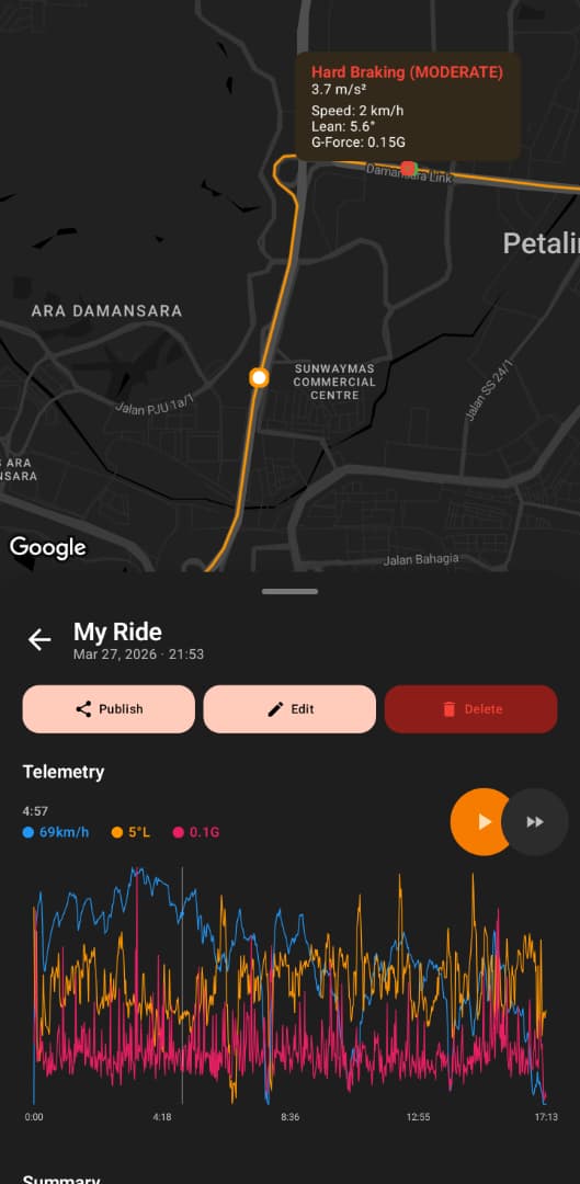 Event detection on map